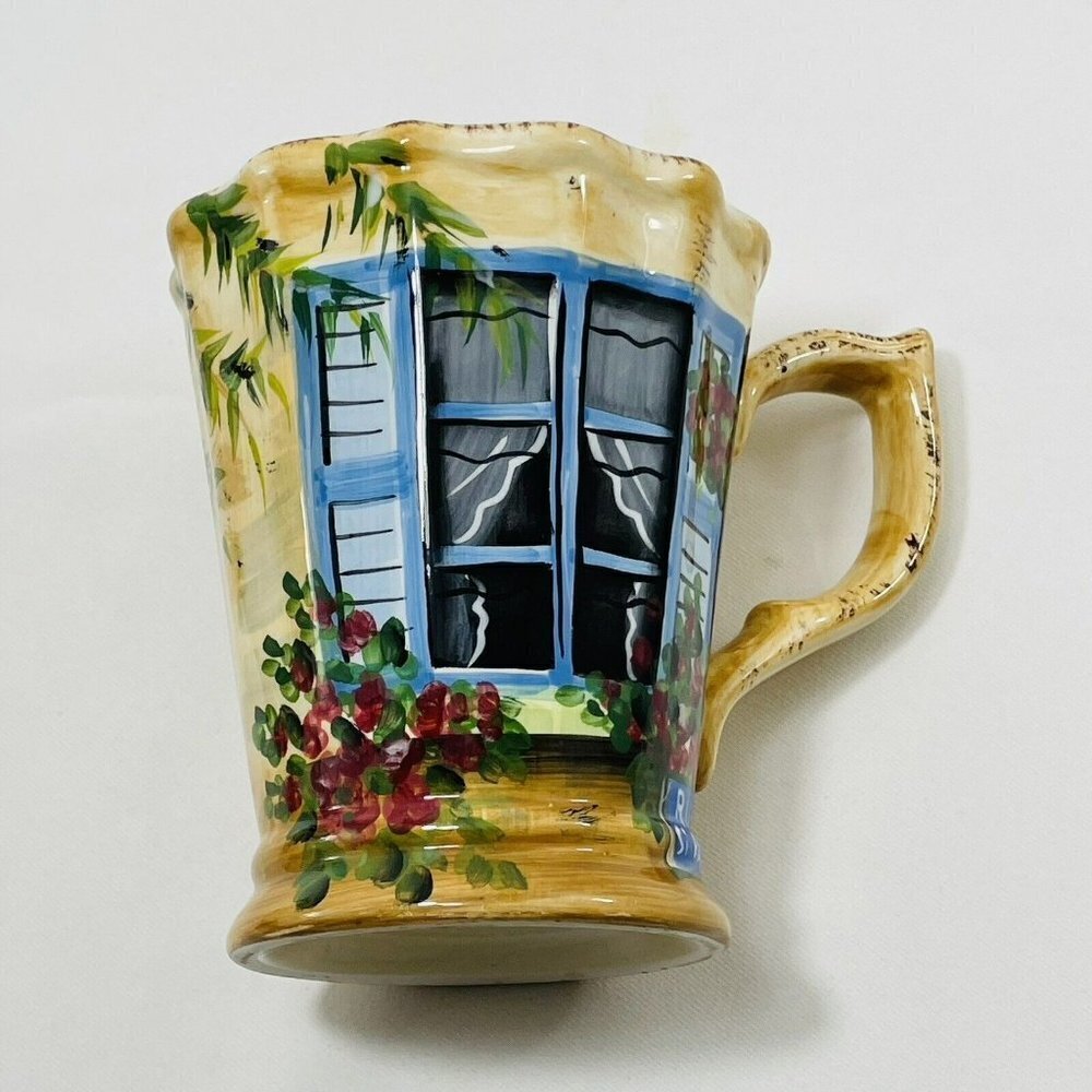 Tabletop Rue De Paris France Mug Hand Paint Souvenir Trip Ridge Large Restaurant